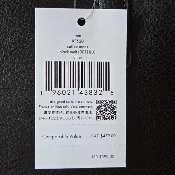 NWT Kate Spade Coffee Break NY Leather Tote New York - Picture 3 of 9